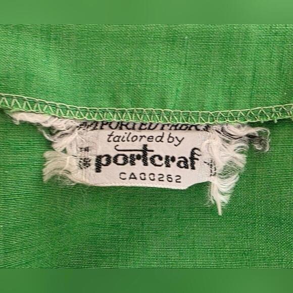 Vintage Green Linen Wrap around Skirt 28 inch waist - Picture 7 of 9